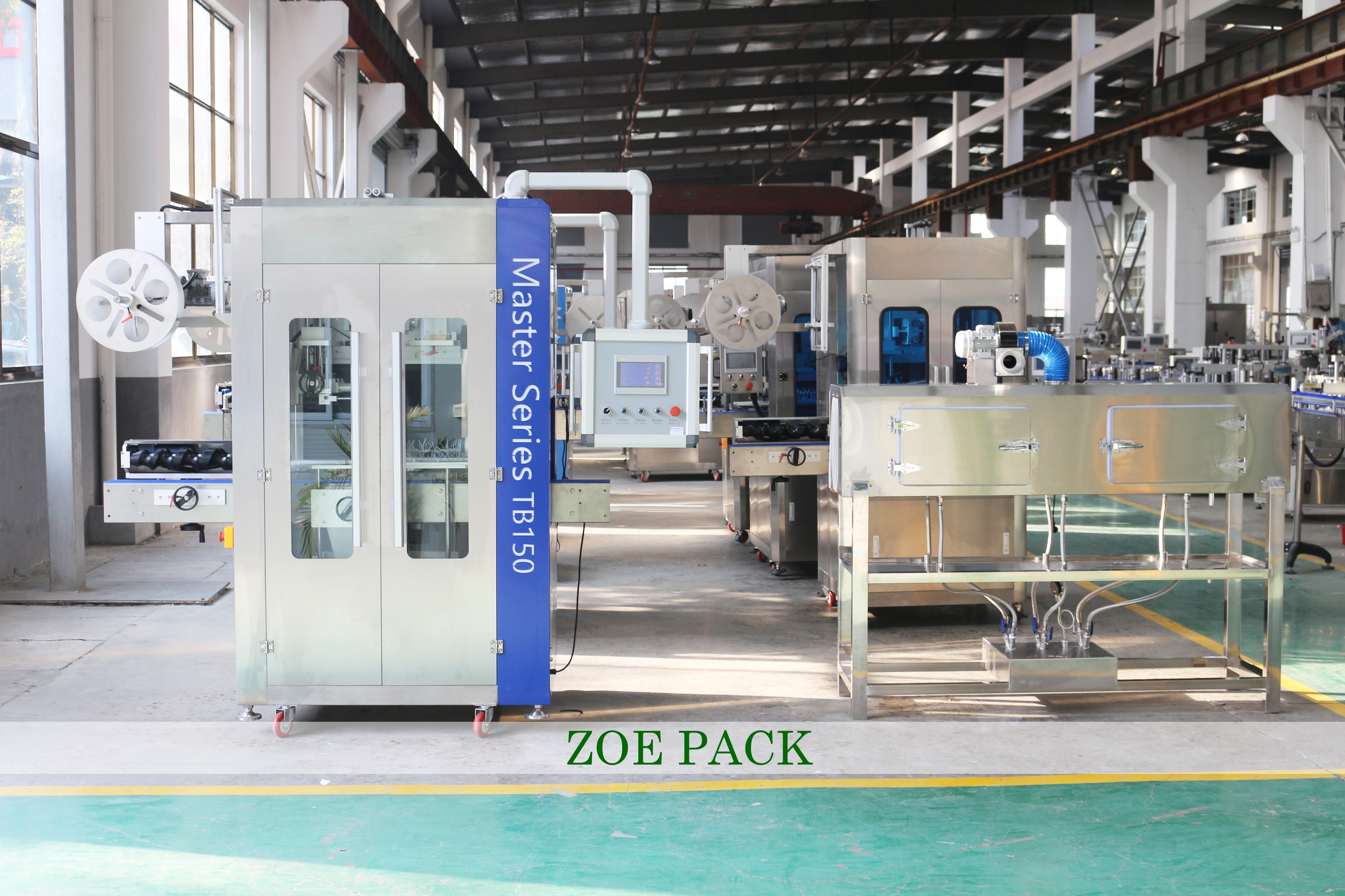 Automatic  Round Plastic Bottle PET PVC Heat Shrink Steam Tunnel Sleeve Labeling Machine for Water Juice Packaging details