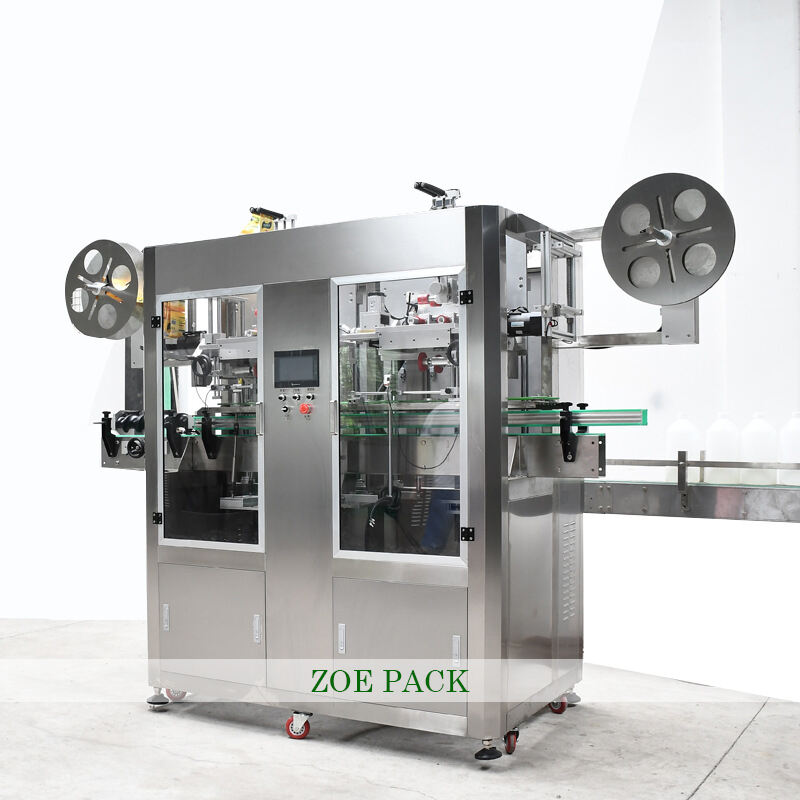 Automatic  Round Plastic Bottle PET PVC Heat Shrink Steam Tunnel Sleeve Labeling Machine for Water Juice Packaging manufacture