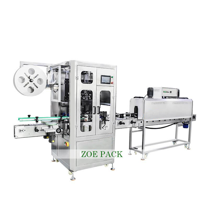 Automatic  Round Plastic Bottle PET PVC Heat Shrink Steam Tunnel Sleeve Labeling Machine for Water Juice Packaging manufacture